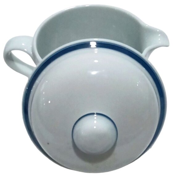Dansk Bistro Christianshavn Blue Covered Creamer Ovenproof Stoneware - Picture 3 of 7